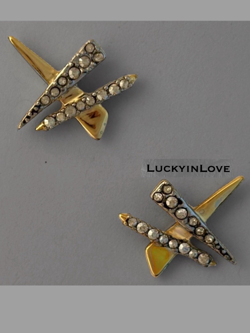 ALEXIS BITTAR • NEW Crystal
Brutalist Plaid Post Stud Earrings